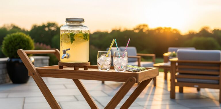 Summer woodworking projects built to last — cedar and cypress outdoor builds in a real backyard setting.