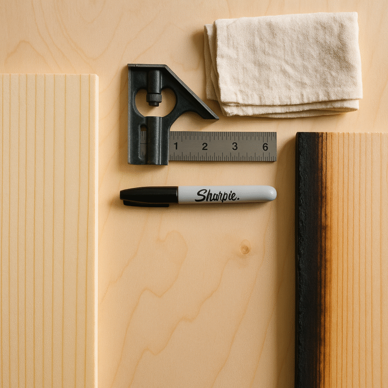 Correct feed technique to prevent table saw blade burning—steady, consistent pressure with proper dust extraction.]