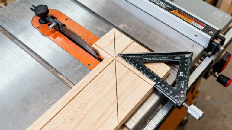 Perfect table saw alignment showing dead-square cuts achieved through proper professional calibration method