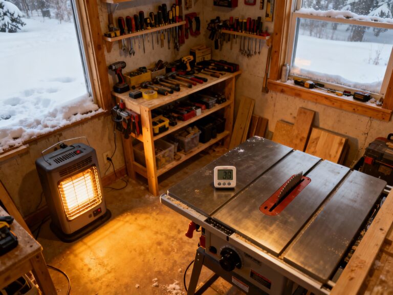 Essential winter workshop tips for woodworking tools and workspace preparation before cold weather arrives